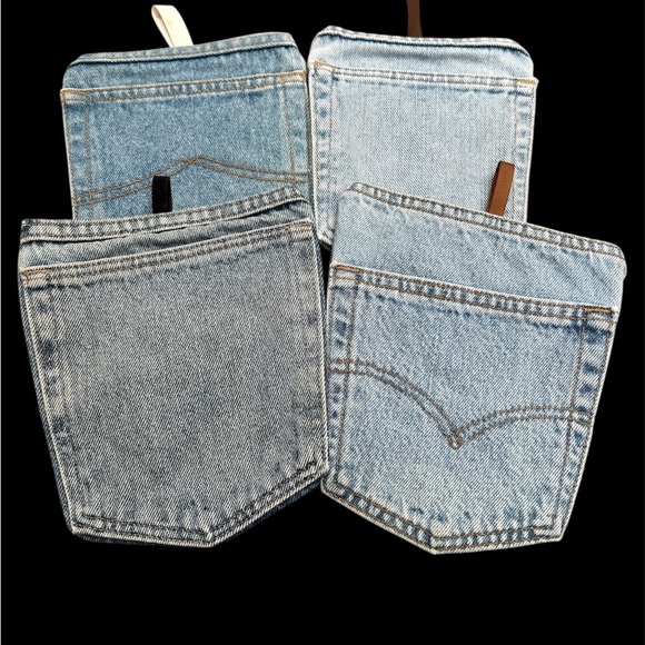 Lot 4 Denim Jeans Potholders Handmade - Picture 3 of 13